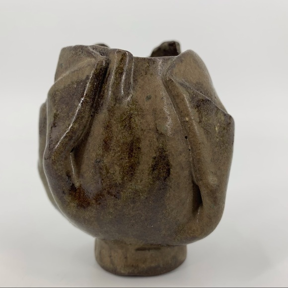 Handmade Small Flower Shaped Pottery Vase - Picture 1 of 14